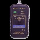 YC-6410   光源表.使用紅外線(xiàn)LED,波長(zhǎng)范圍: 850nm,頻率選擇模式: 270Hz / 1KHz / 2KHz / CW.輸出功率: CW-18dBm
,光功率輸出不確定度: ± 0.5dB.穩(wěn)定度(25℃ & 5分鐘熱機(jī)): 0.1dB / 8hrs.低電力指示燈,連接器:ST,FC,SC,或其它
 
