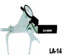  LA-14 大型針盤式外卡規(guī) .最小讀值:0.01MM.測量范圍:100-150MM;量測喉深:70MM