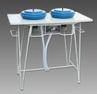 P-2  試樣拋光機(jī)  電動(dòng)機(jī)功率：180w.拋盤(pán)直徑：200mm.電源：380v 50Hz.轉(zhuǎn)速：1400r/min或900r/min(定制）.外型尺寸：900x500x915mm.主要附件：拋光織物2片
