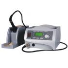 ·手柄特別輕巧，長時間使用不會感到太疲勞。

·發(fā)熱體采用進(jìn)口耐溫材料，通過先進(jìn)工藝制成，壽命長、更換發(fā)熱體成本低。

·發(fā)熱體使用低壓直流供電，保證了防靜電、無漏電、無干擾。

·分體式設(shè)計，容易擺放。

·200℃~480℃溫度設(shè)定，液晶顯示，顯示器能夠顯示標(biāo)稱值和實際溫度，三個可編程鍵可以隨意地選擇溫度數(shù)值。

·焊咀（烙鐵頭）與國際品牌匹配，并根據(jù)用戶不同工作條件，可選配各焊咀。

·焊臺采用導(dǎo)電性制成，做到真正的防靜電。

